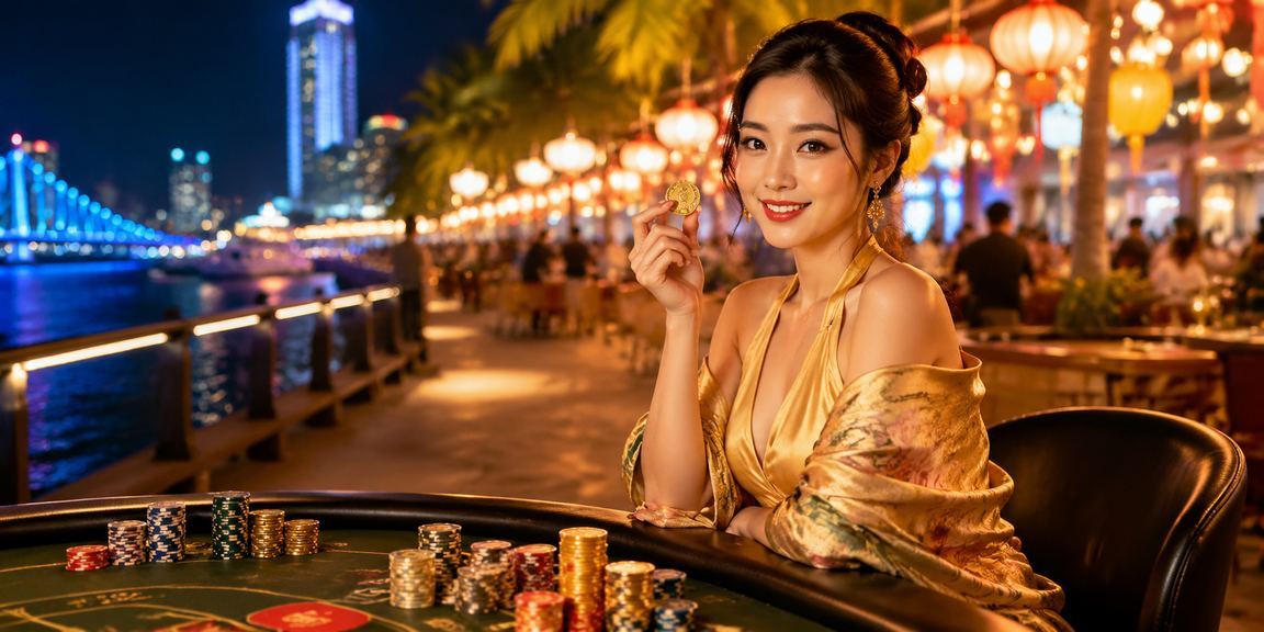 Không khí sôi động chợ đêm Đà Nẵng kết hợp trải nghiệm baccarat và game trực tuyến